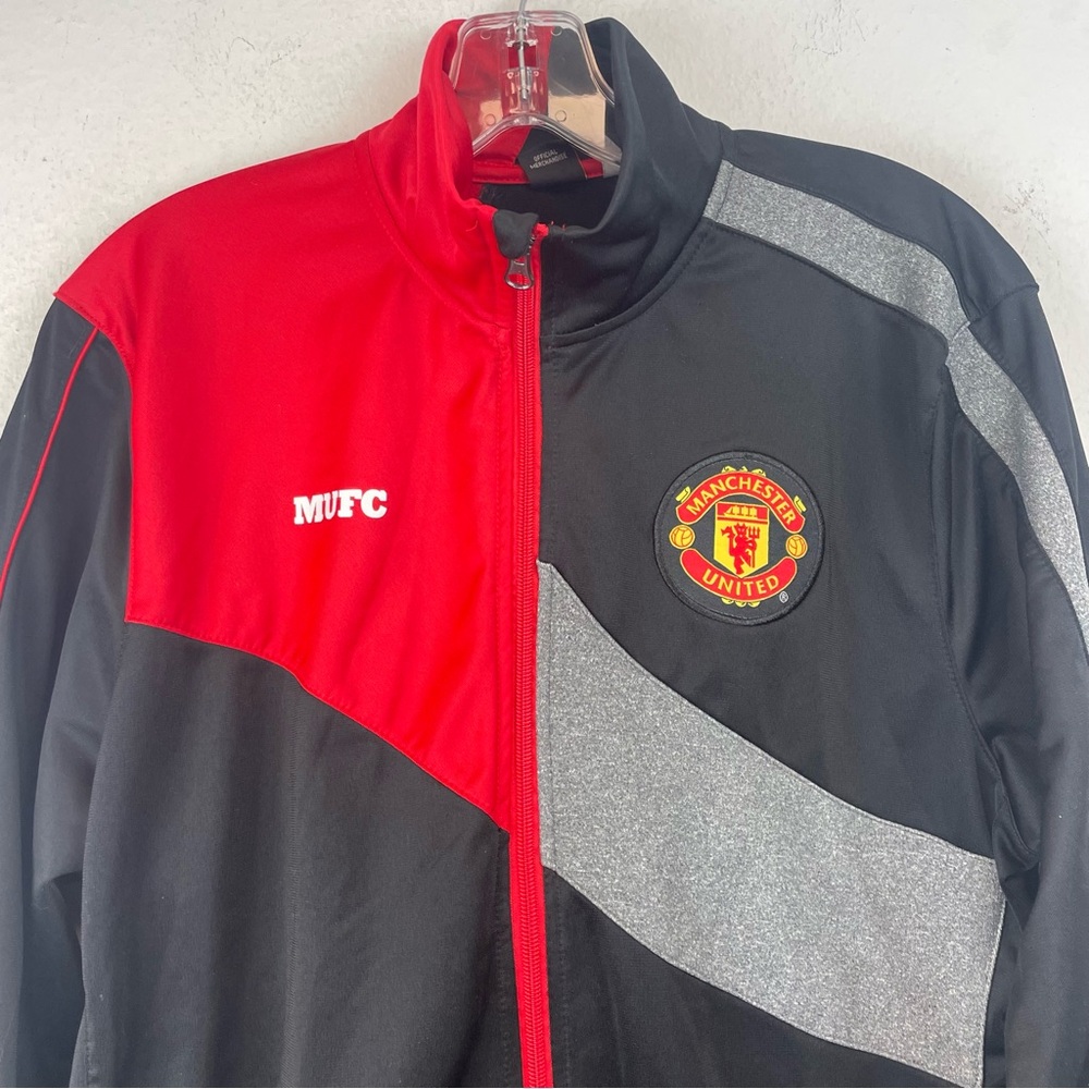 Men's Manchester United Red & Black Track Jacket Size M